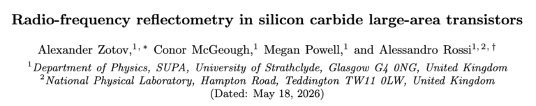 Our new preprint demonstrating radio-frequency reflectometry in silicon carbide large-area transistors is now available on arXiv!